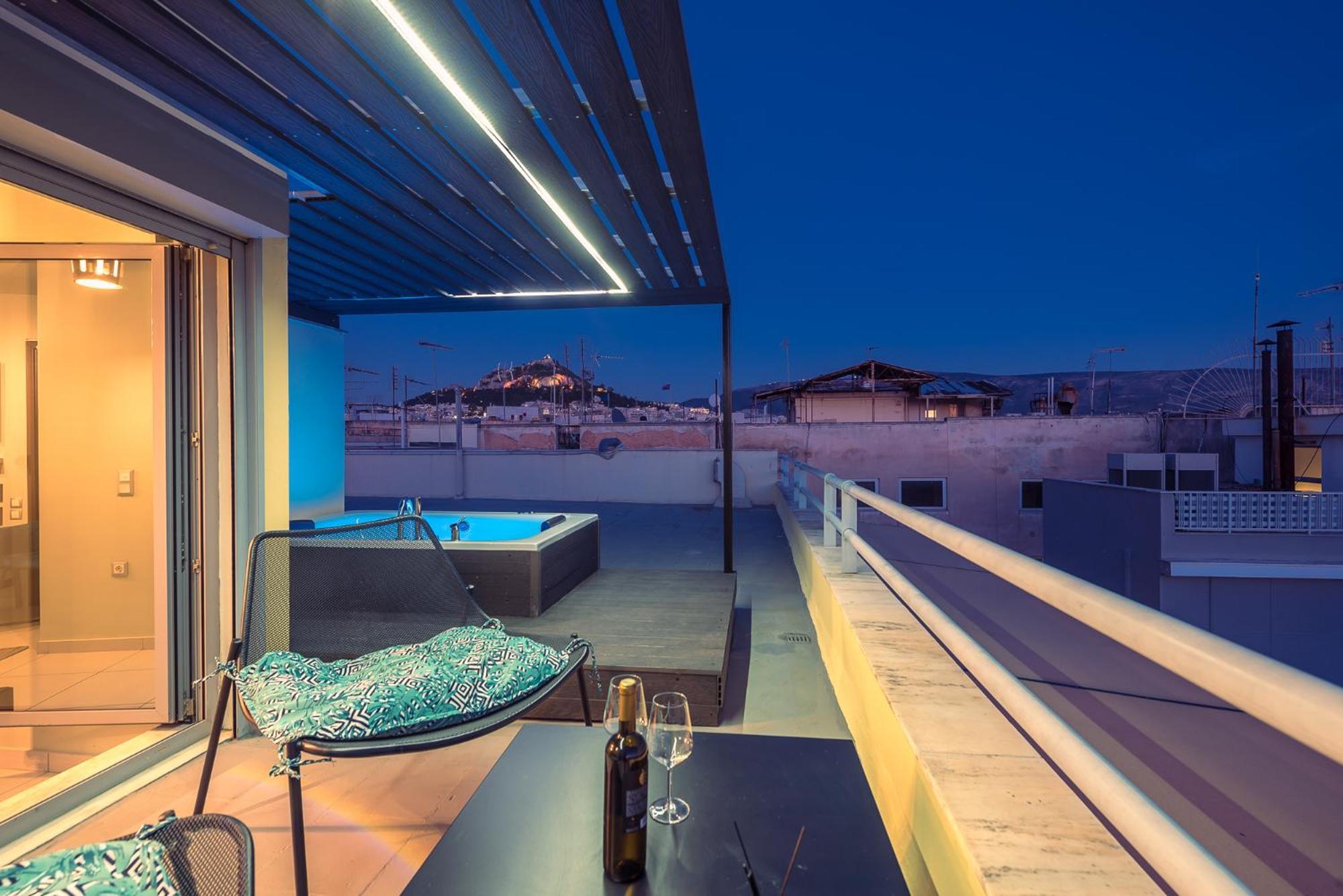 Acropolis View Mini Sky Suite & Hot Tub Афины Экстерьер фото