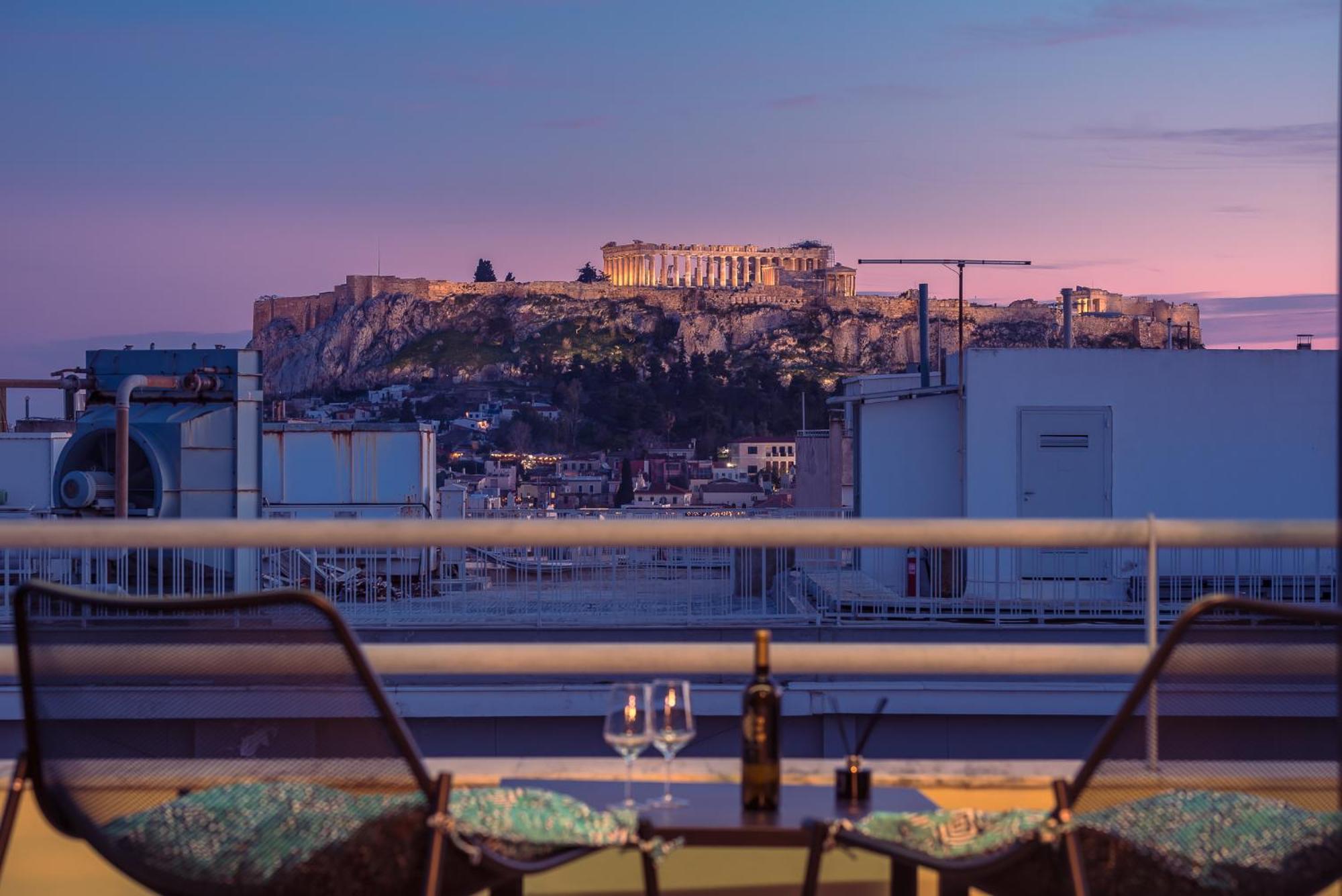 Acropolis View Mini Sky Suite & Hot Tub Афины Экстерьер фото