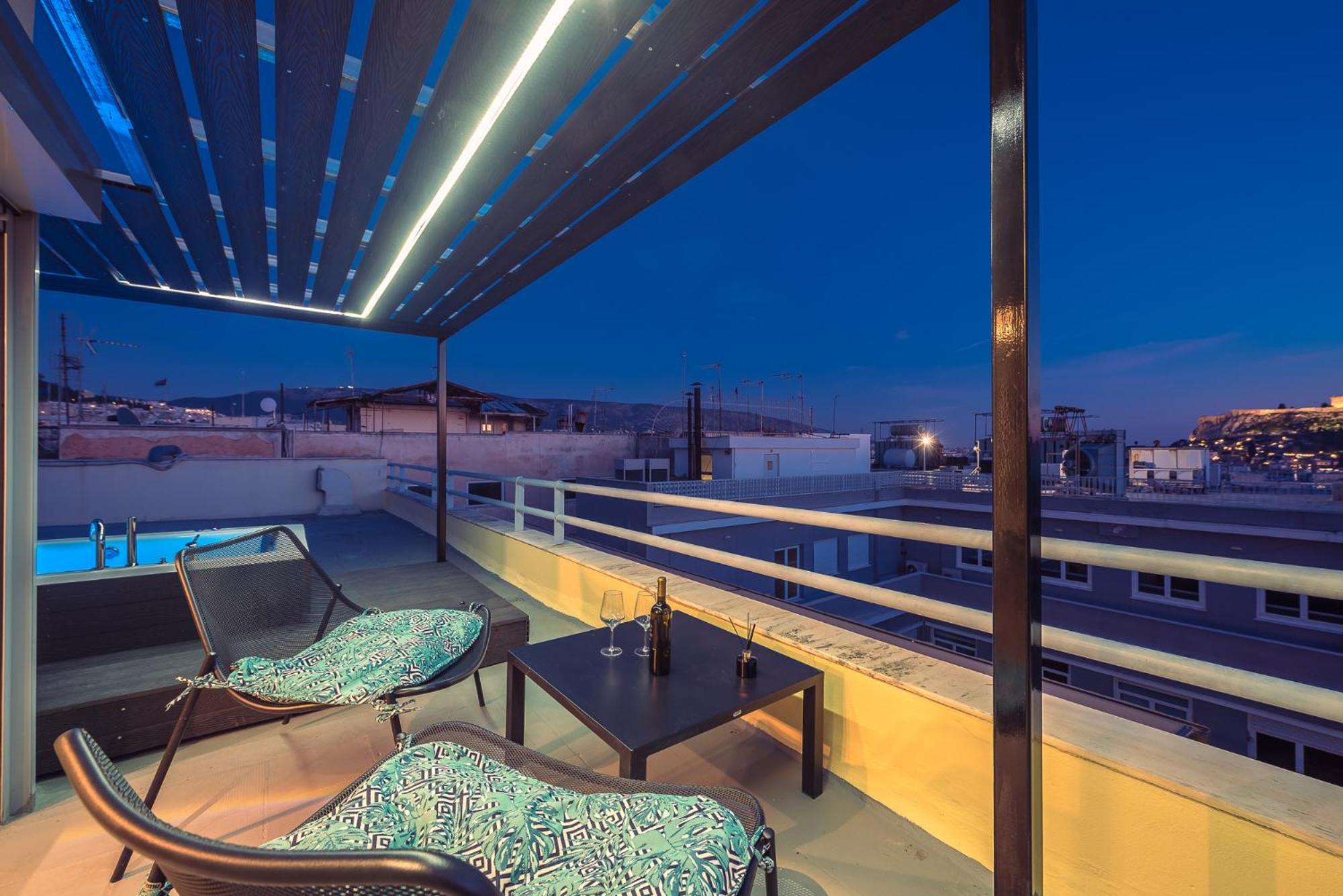 Acropolis View Mini Sky Suite & Hot Tub Афины Экстерьер фото