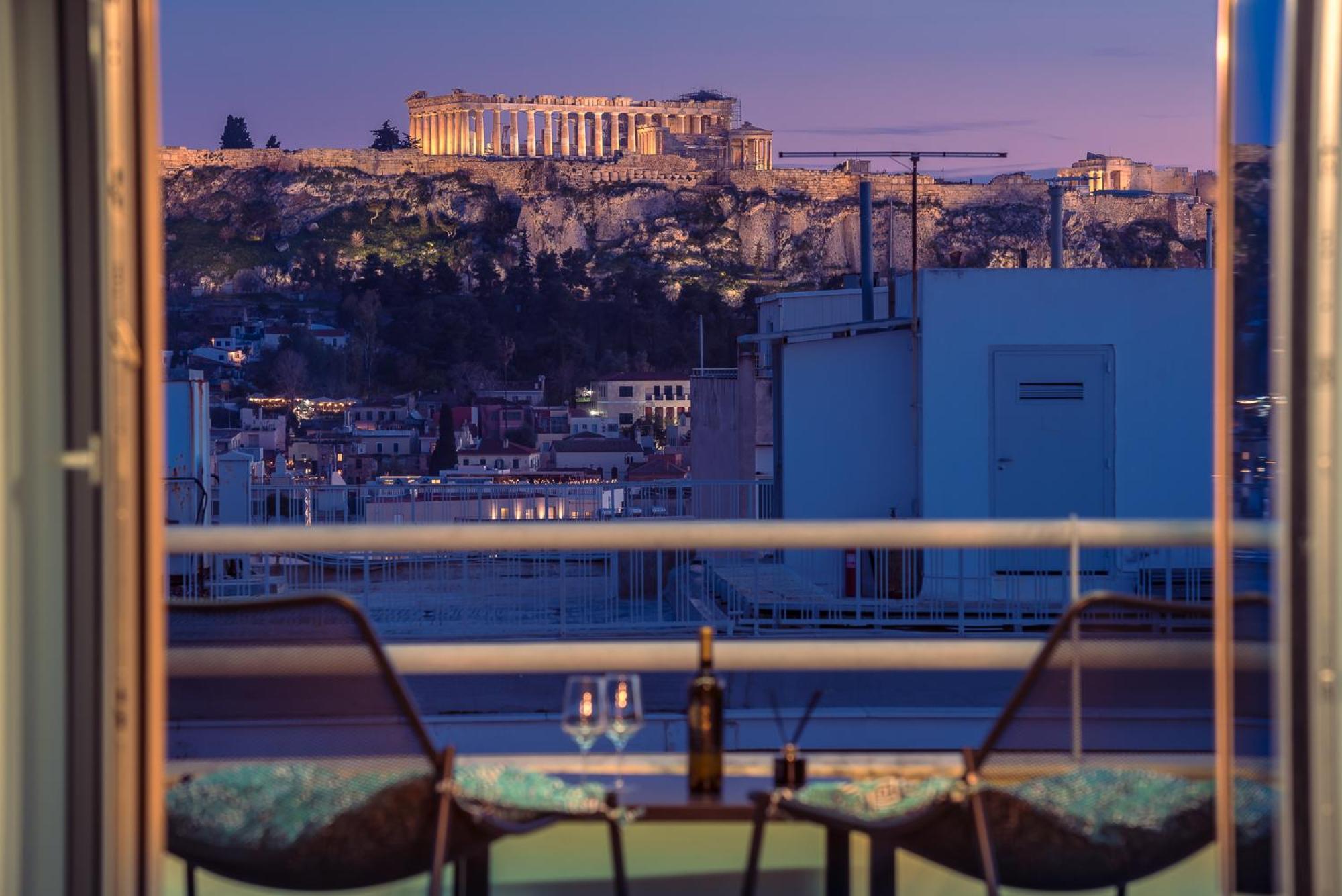 Acropolis View Mini Sky Suite & Hot Tub Афины Экстерьер фото