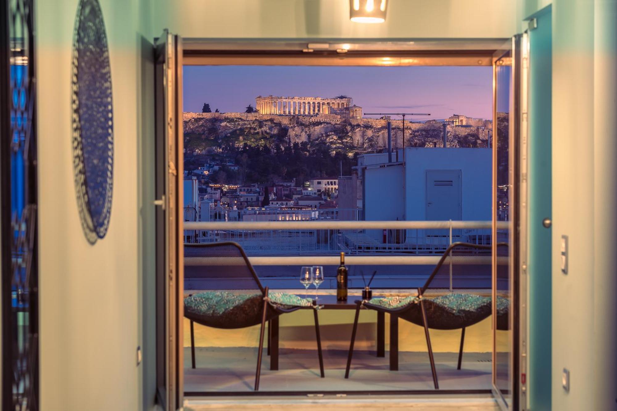 Acropolis View Mini Sky Suite & Hot Tub Афины Экстерьер фото
