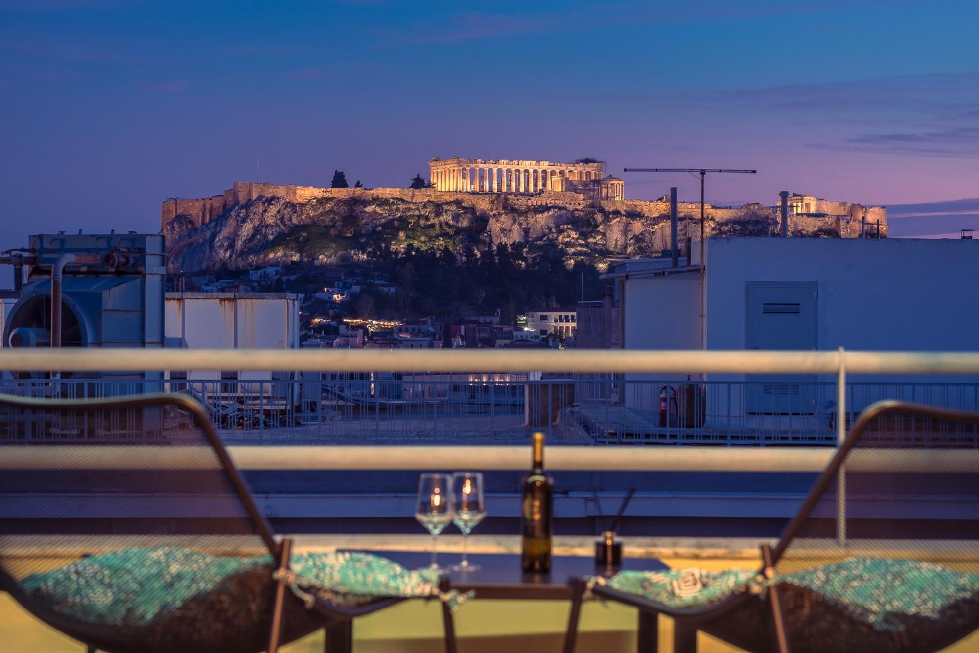 Acropolis View Mini Sky Suite & Hot Tub Афины Экстерьер фото