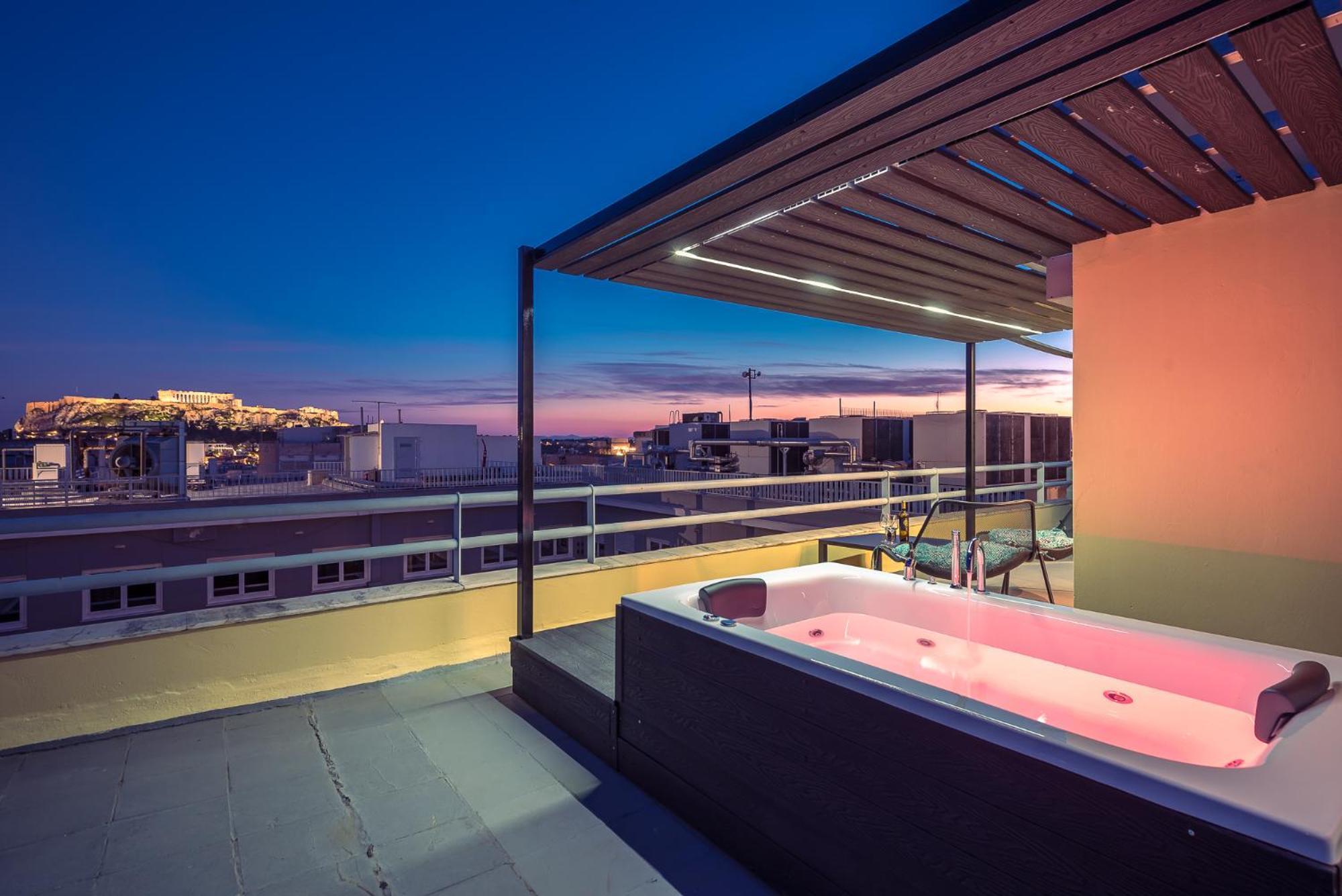 Acropolis View Mini Sky Suite & Hot Tub Афины Экстерьер фото
